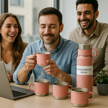 Termo Vacuum + REGALO 🎁 de 2 Tazas ☕Eco